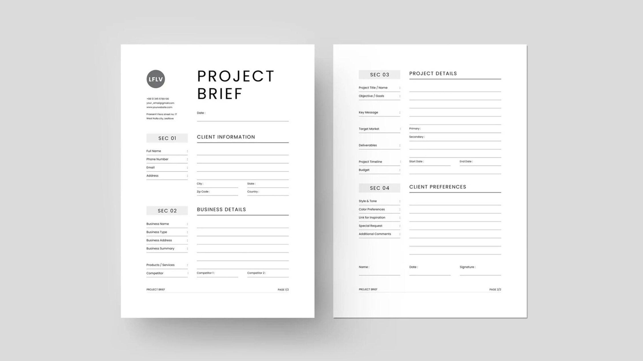 project brief